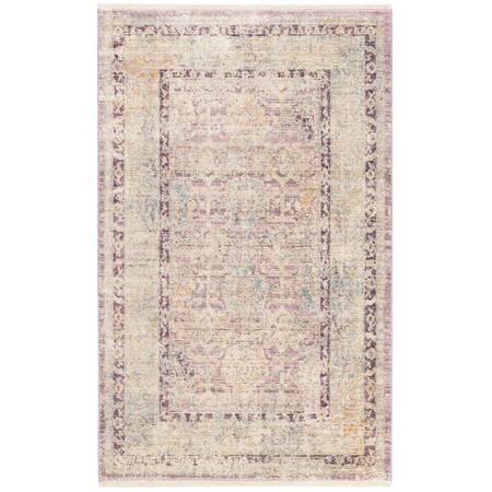 Safavieh Illusion Power Loomed Small Rectangle Area Rug, Rose and Light Grey - 3 x 5 ft. ILL706G-3